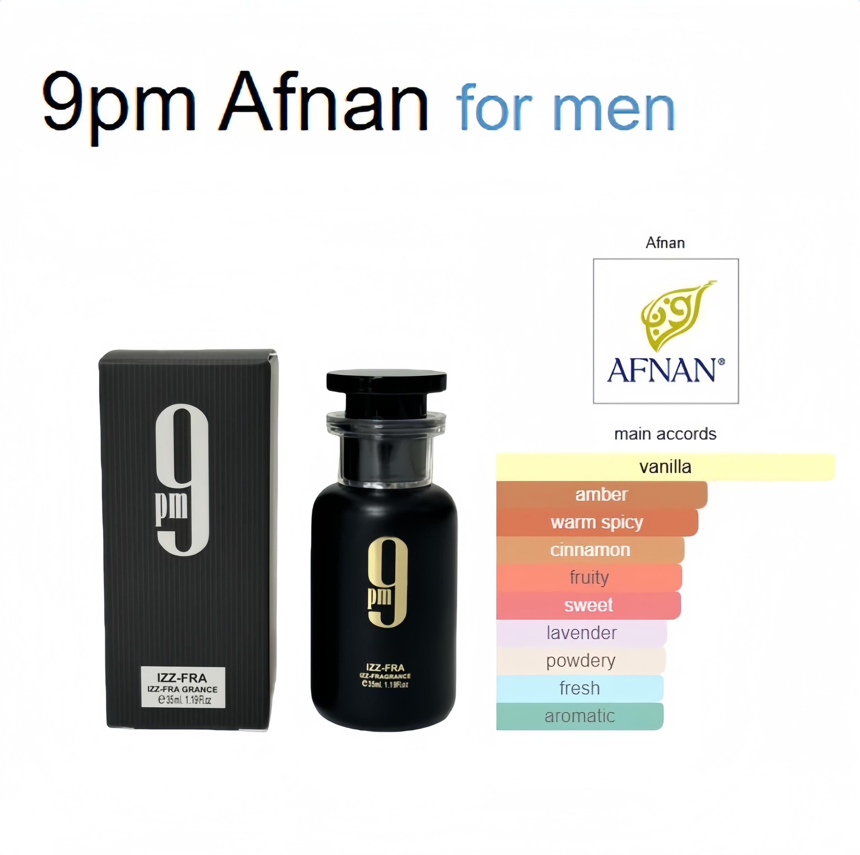 Afnan 9 PM 35ML EDP Parfum Unisex Original Tahan Lama Aroma Segar & Cerah Cocok untuk Sehari-hari dan Acara Spesial Afnan 9 PM 35ML EDP Parfum Unisex Original Tahan Lama Aroma Segar & Cerah Cocok untuk Sehari-hari dan Acara Spesial