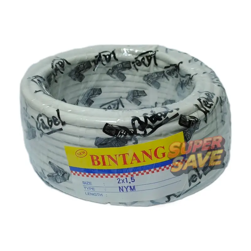 Kabel Listrik / Audio Type 215 BINTANG NYM 2 x 0.75 Panjang 15 Meter 1