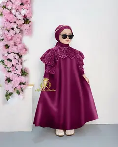 kids tania (2tahun)(3-5tahun)(6-8tahun)(9-11tahun) gamis brukat anak baju muslim anak perempuan gaun anak perempuan gamis anak perempuan mewah