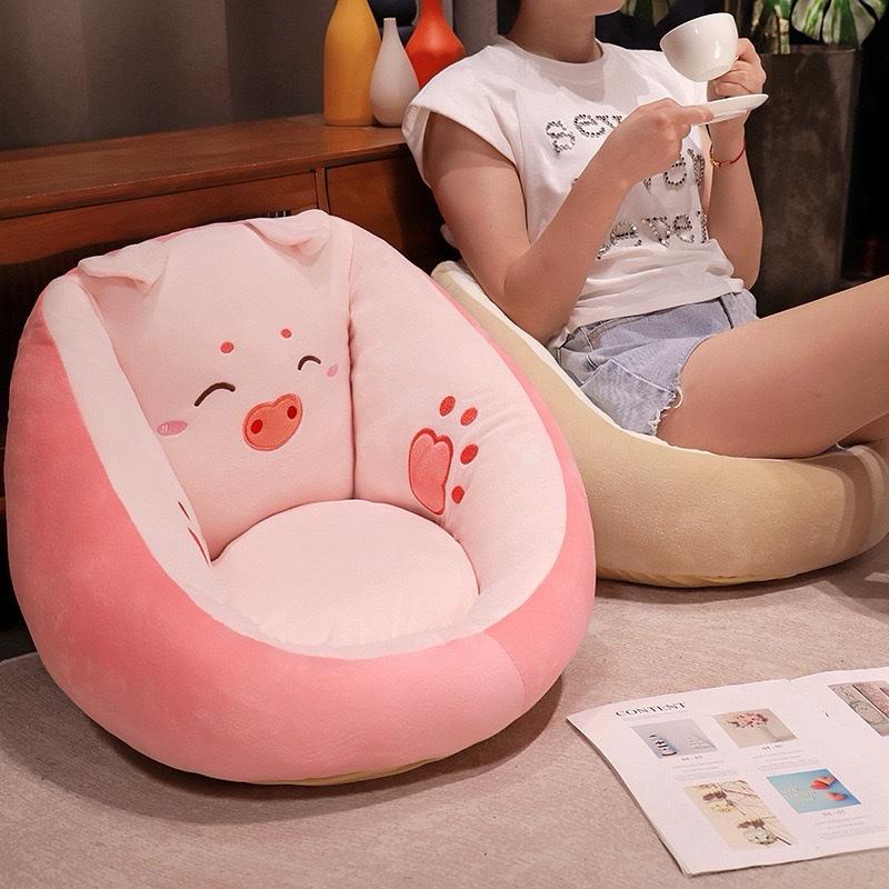 Ghế lười ngồi bệt bằng bông, đệm lót ghế mây, nệm xe oto, gối ôm trang trí (Ms02)