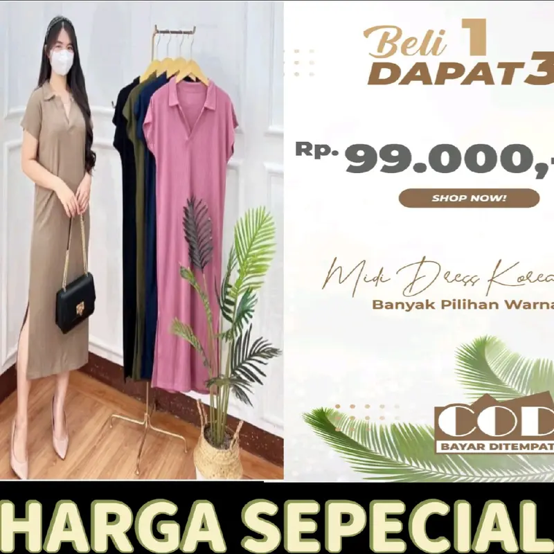MATILDA DRES KNIT SLIT ISI 3 PCS Casual 1