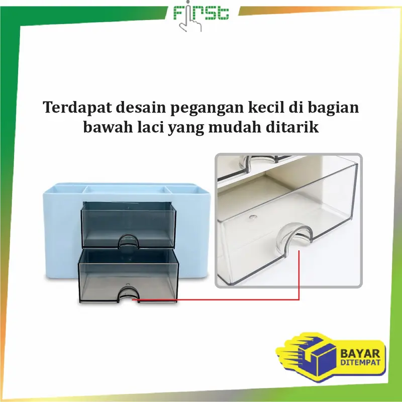 [COD] FH C1002 Kotak Penyimpanan Rak Kosmetik Alat Tulis Kantor Multifungsi 6