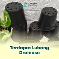 Gambar INFARM - Pot Tanaman Bunga Plastik Hitam Diameter 20 cm Netpot Bahan Plastik Kuat Tahan Banting Tidak Mudah Pecah Pot Menanam Sayur Berkualitas dan Ringan Premium Tahan Panas dan Hujan Cocok untuk Semua Jenis Tumbuhan - Warna dari Infarm Kota Surabaya 5 Tokopedia