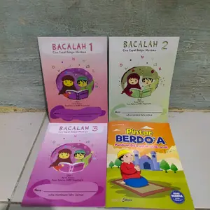 Paket 4 buku anak bacalah 1,2,3 dan pintar ber do'a