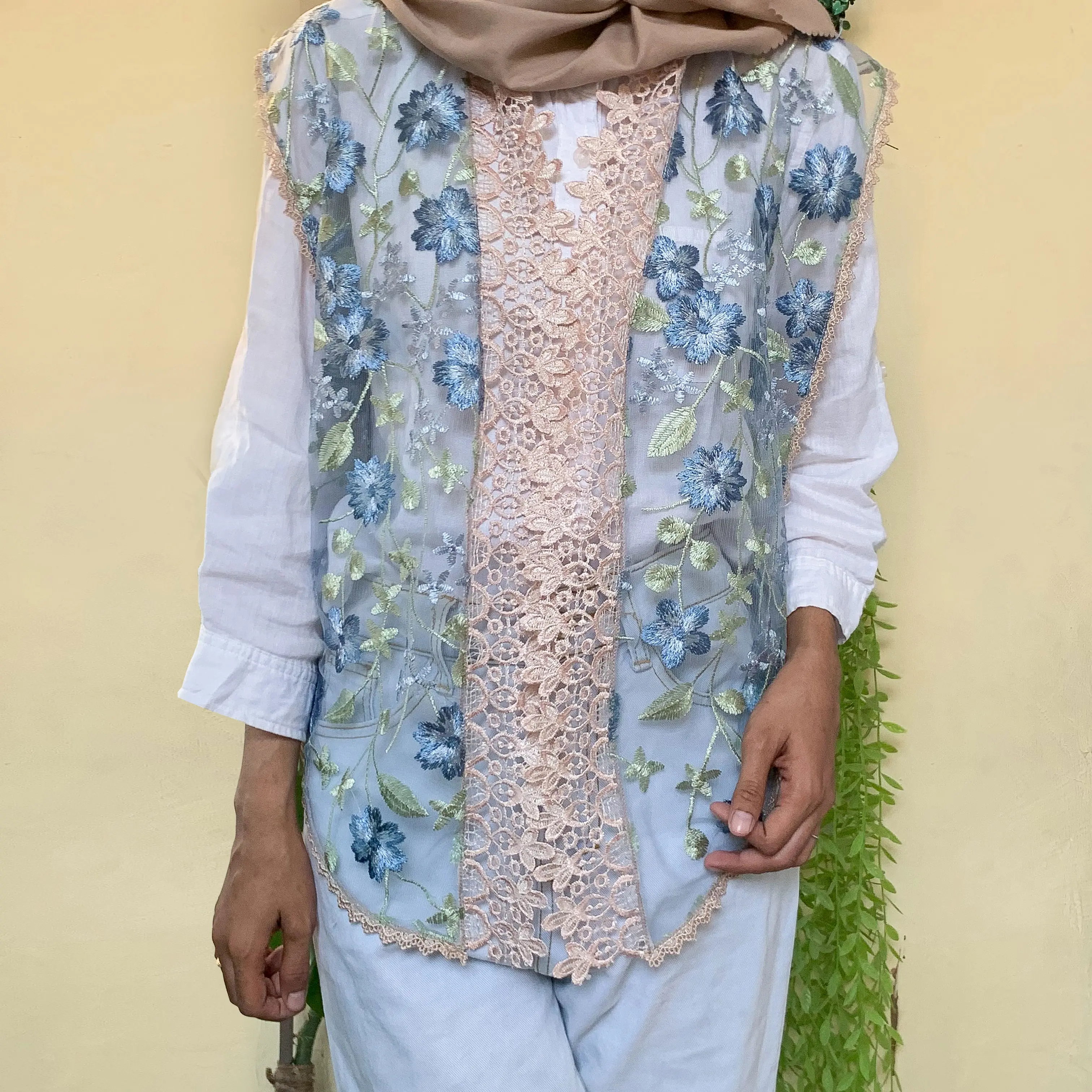 Vest Brukat Tile Garden | Tile Garden | Vest Rompi Garden | Outer Baju Pesta