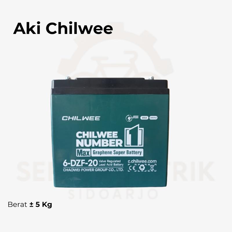 Aki Baterai Kering AKI Chilwee 48V 20AH Termurah - Type 6-DZF-20 untuk