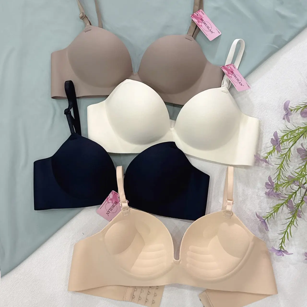 áo ngực nữ combo 3 cái，áo nâng ngực su，áo ngực để mặc cùng áo dài，áo ngực nâng lên form đẹp，bra khonglo vien