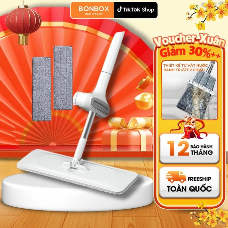 Cây Lau Nhà Tự Vắt Thông Minh BONBOX BCT701 Đầu Xoay 360 Độ Linh Hoạt Lau Sạch Mọi Ngóc Ngách - Hàng Chính Hãng Lau Sàn