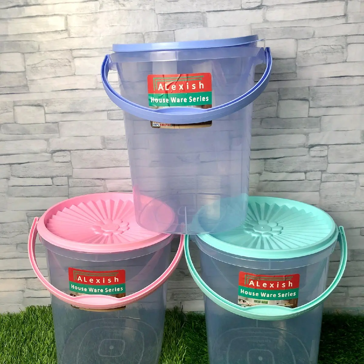 3pcs Toples Alexish toples dengan gagang kapasitas 8Liter.