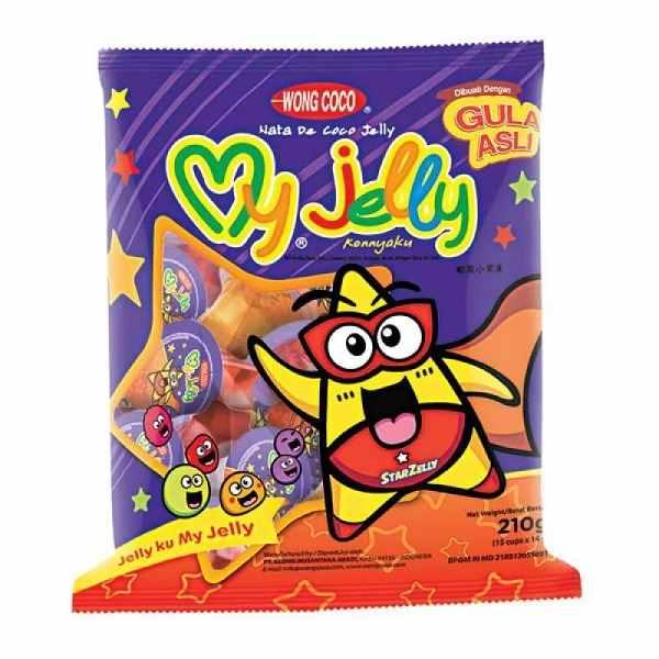 Gambar WONG COCO MY JELLY PLASTIK 15 X 14 GR dari Hypermart Gajah Mada Kota Administrasi Jakarta Pusat Tokopedia