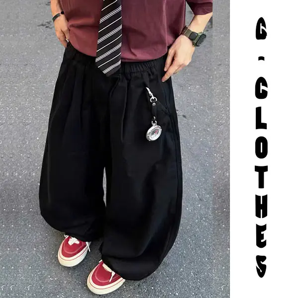 [QUẦN OC 6666] Quần Ống Cong Rộng G-Clothes. Quần cạp Chun Co Dãn. Chất Liệu KaKi Mềm Thoáng Mát. Phù Hợp Cho Nam-Nữ