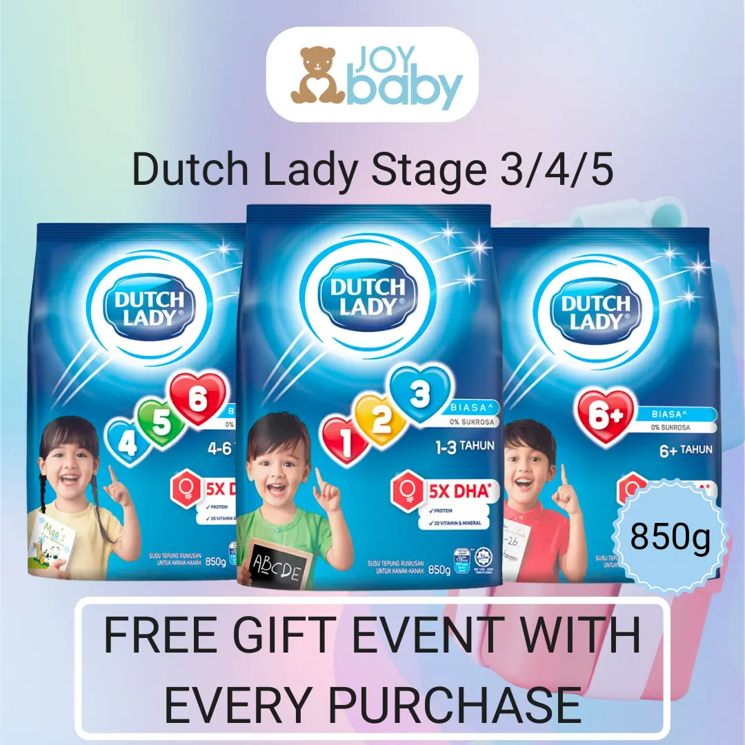 Dutch Lady Milk Formula (1-3/4-6/6+ years)(850g)