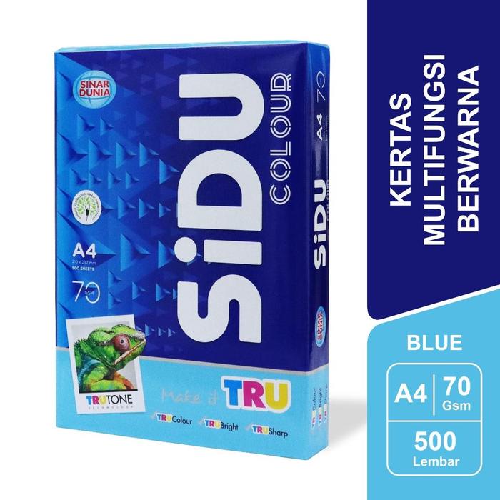 Gambar SiDU Kertas Fotocopy Warna Biru/Blue 70 GSM A4 1 RIM - SDU CLR 70 A4 180 dari SiDU Official Kab. Bogor Tokopedia