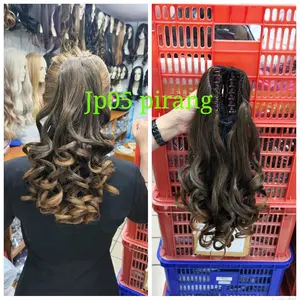 Ponytail Jepit Rambut Palsu Quality Premium Panjang 40 CM CURLY JP 005 Bahan Fiber Halus Lembut Tidak Mengkilap Nyaman Dipakai Cocok Sehari-hari