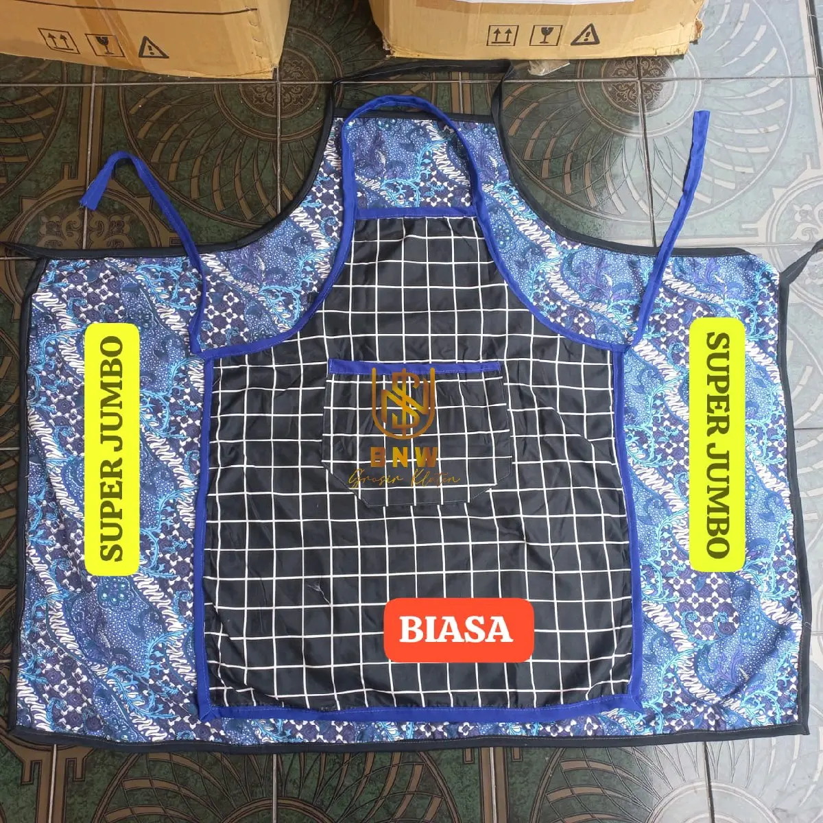 CELEMEK SUPER JUMBO CELEMEK BIG SIZE celemek homemade batik murah halus kantong dalam uk 100x120