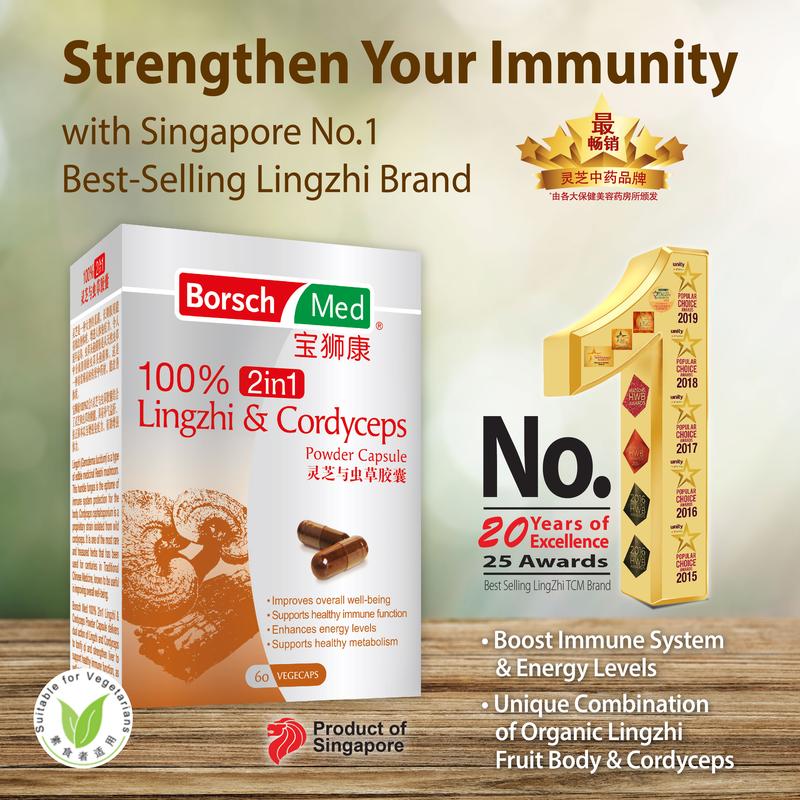 Product Introduction of Borsch Med 100 Percent 2in1 Lingzhi And Cordyceps Powder Capsule 0