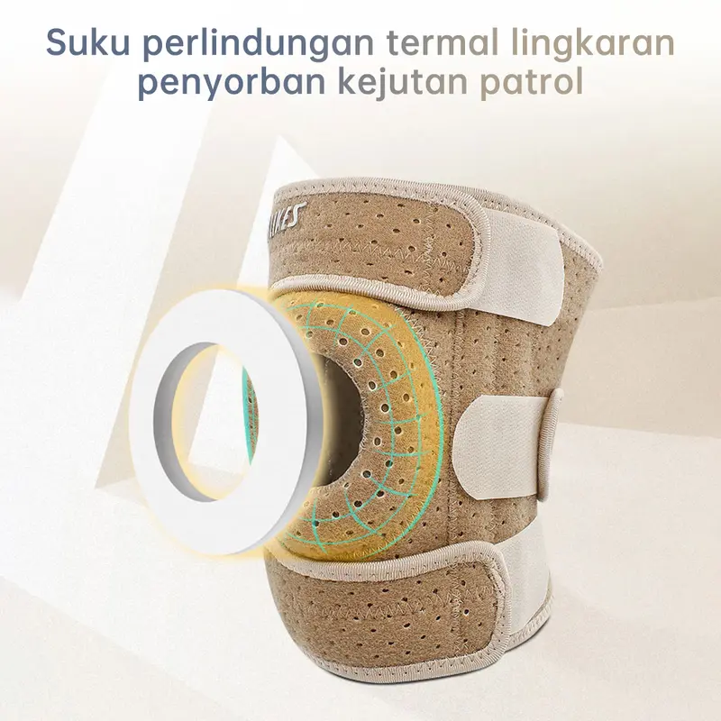 Dekorasi Lutut Kaki Terapi AOLIKES PREMIUM Sport - Pelindung Lutut dengan Kompresi dan Dukungan yang Dapat Disesuaikan untuk Pria dan Wanita - Outdoor 4