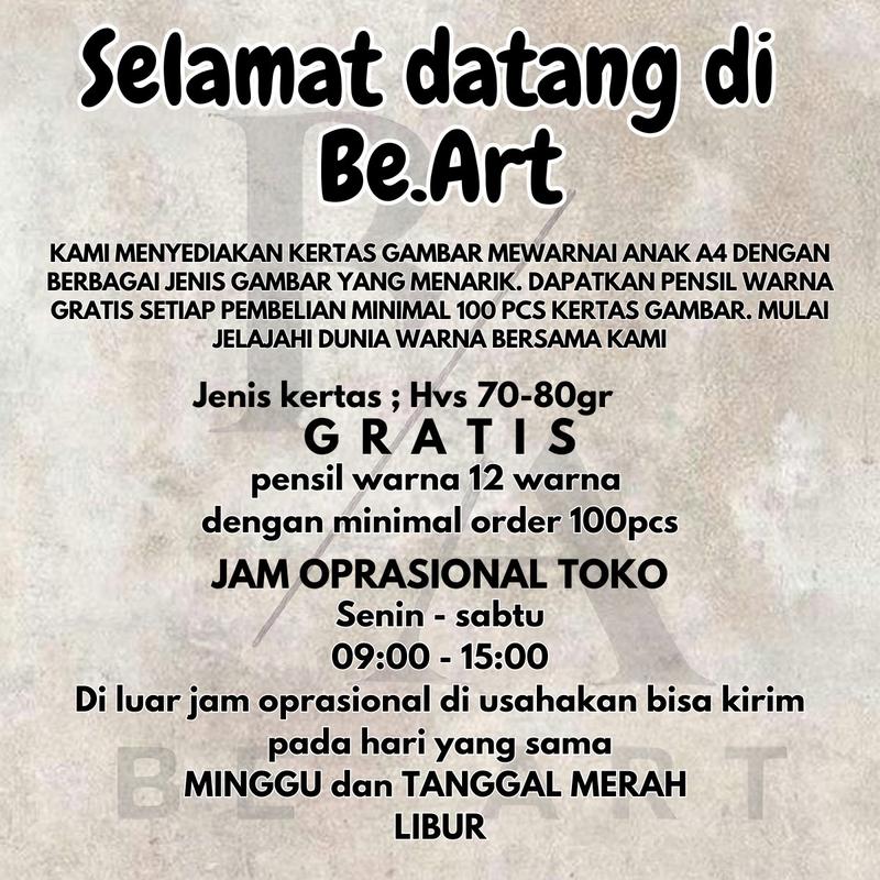 kertas gambar mewarnai anak A4 (UPIN & IPIN) / Pendidikan / Beraneka warna Belajar Perempuan Kotak Toys 1