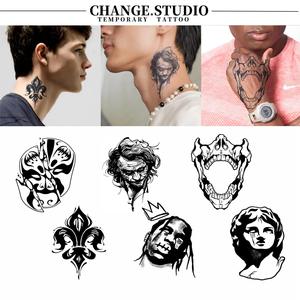 โจ๊กเกอร์ เหมาะสำหรับรอยสักคอ รอยสักชั่วคราว ติดทนนาน 15 วัน กันน้ำและกันรอยขีดข่วน สติ๊กเกอร์รอยสัก