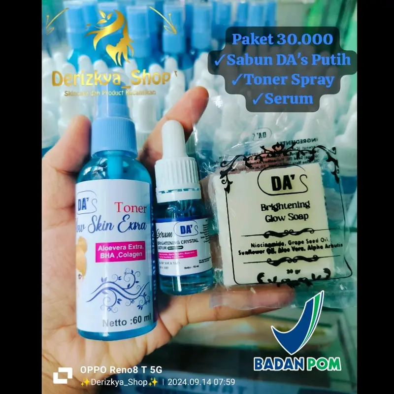 Paket DA' S 30.rb (Sabun+Toner+Serum) 1