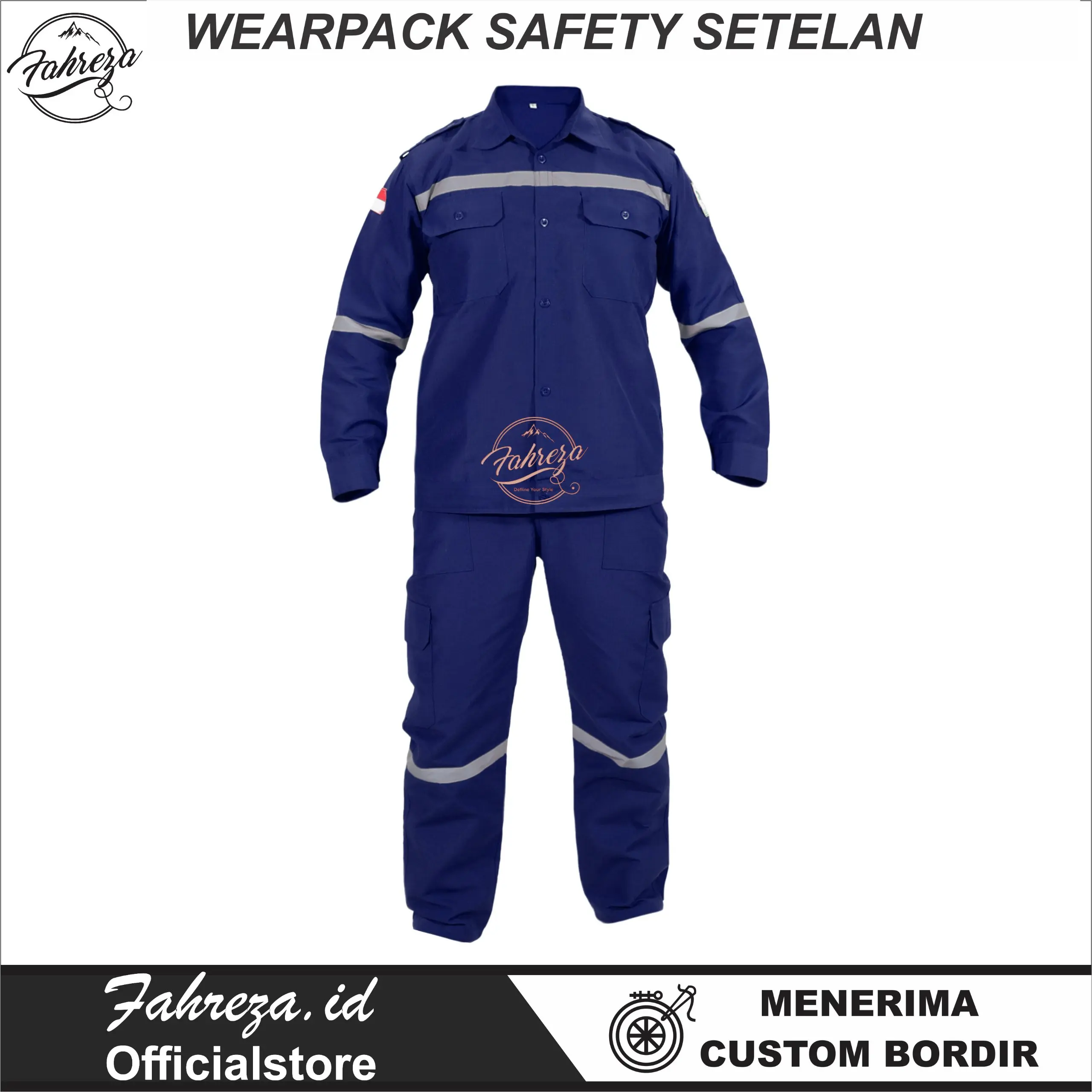 Wearpack Safety Setelan | Seragam Kerja Proyek Baju & Celana Safety | Coverall Potongan Panjang