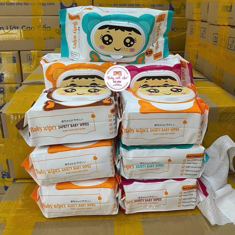 sỉii Thùng 10 bịch khăn giấy ướt babywipe hàng chuẩn công ty không mùi an toàn cho làn da bé Hạn sử dụng 2028
