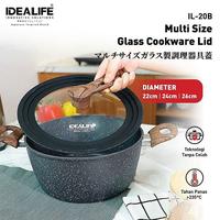 Gambar IDEALIFE - Multi Size Glass Cookware Lid - Tutupan Panci Multi dari IDEALIFE ONLINE STORE Kota Administrasi Jakarta Utara 5 Tokopedia