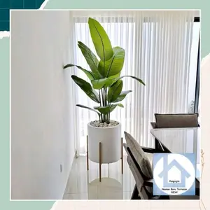 Pot Tanaman Silinder Terazzo Outdoor/ Indoor