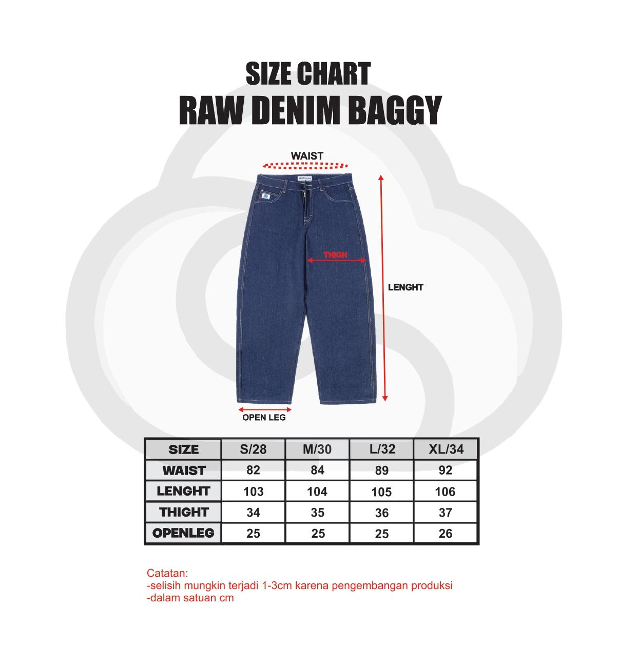 AFTERCLOUD - BAGGY DENIM BALLOON - OREGON KING - BIRU - BLUE BLACK - BLACK