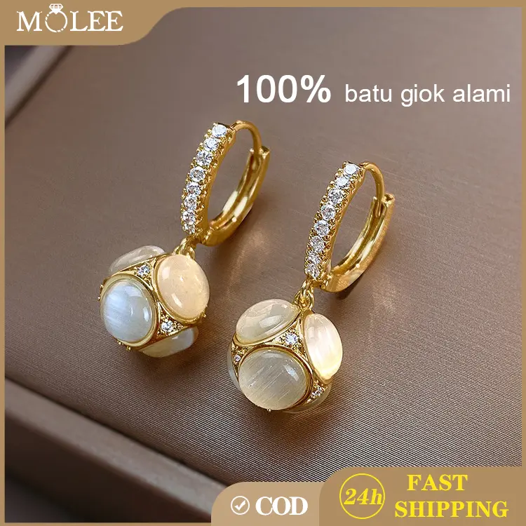 【COD】MOLEE Anting Fashion Korea Anting Giok Alami 0