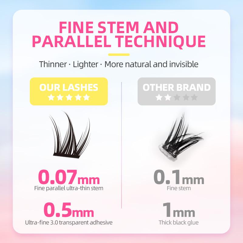 【SHIP IN 24 HOURS】DOROLAB Flower-Serise Tulip Glue Free False Eyelash Self-Adhesive Eyelash No Glue Eyelash Lash Eyelash Extension 7