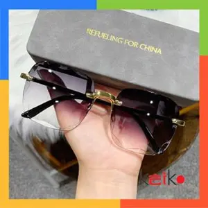 ALOY PL-MX005 - Kacamata Hitam Wanita Fashion Gaya Tanpa Bingkai