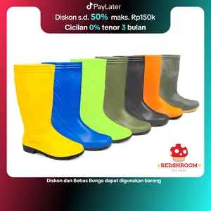 Sepatu Boot Tinggi SHOGUN TARO Kuning Orange Biru Hitam Hijau Scotlite Boots Karet Lokal
