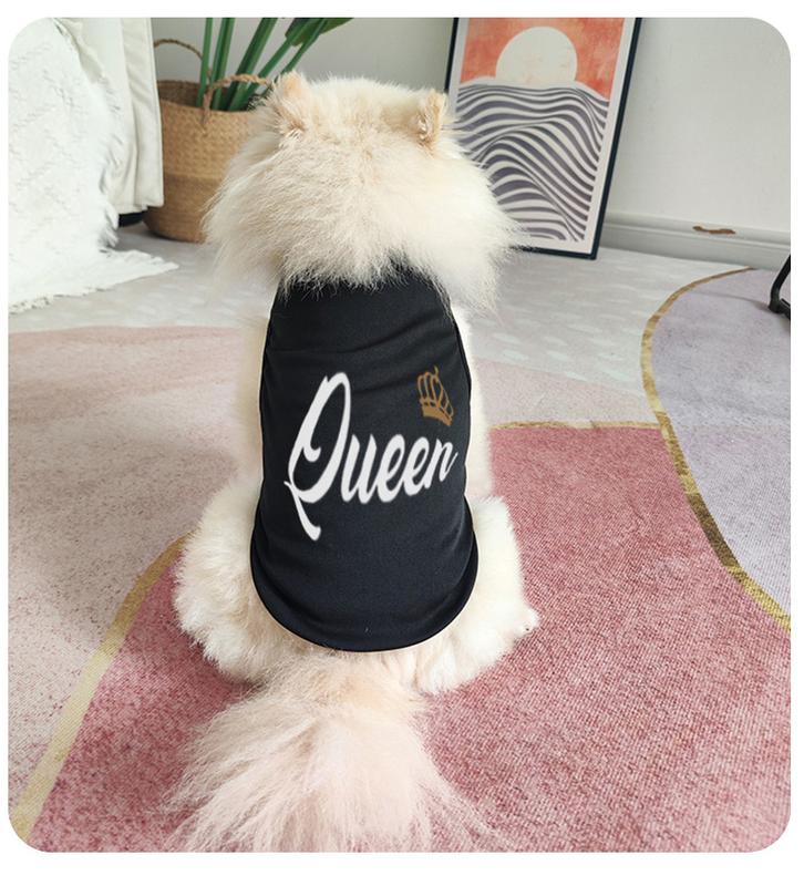 Product Introduction of Cat and dog fashion design, printed clothing, trendy brand pet small and medium-sized dog sleeveless vest 9