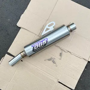 KNALPOT SILINCER ONLY FULL STAINLESS ALL MOTOR MATIC INLET 38MM OUT 38MM SARINGAN SETENGAH FULL BOR LUSTER DRAG