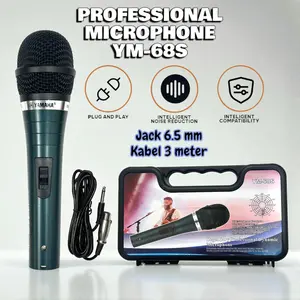 Mic Karaoke Microphone Professional Kabel Vocal Yamaha YM-68S Koper