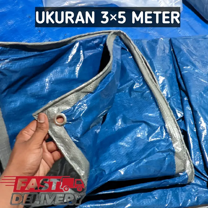 TERPAL WATERPROOF UKURAN 3×5, 4×5, 5×6, 4×6 JEMURAN MULTIFUNGSI BISA DI PAKAI KEMBALI ANTI JAMUR, TAHAN PANAS DAN HUJAN a12 Tali 1