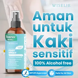 Wiselie Foot Mist Organik Sanitizer Spray Non Alcohol menghilangkan Bau Kaki Gatal 60ML