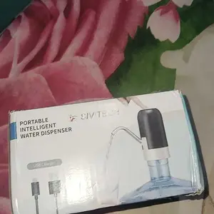 SIVITECH Pompa Galon Elektrik Smart Pumping Rechargeable Dispenser Water Listrik Kabel Merah Stainless Air Pengganti Dispenser Selang Silikon Food Grade Isi Ulang USB Lampu LED