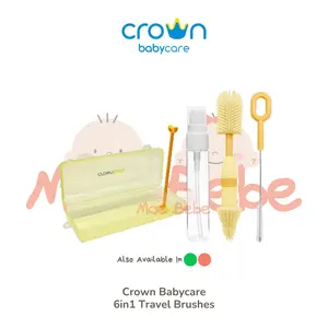 Crown Babycare 6in1 Travel Brushes Sikat Cuci Botol CR-9998