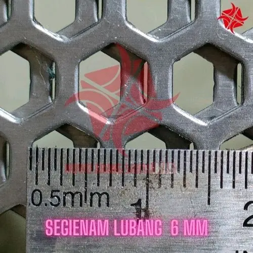 50x10 , 50x15 , 50x20 , 50x25 , 50x30 Cm Ram gril Motif segienam 6 mm (hexagonal 6 mm) tebal 0,8 mm Miniaturan