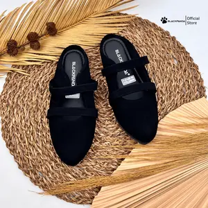 Blackpanda Moru Black WL7-05 3236 Sepatu Bapau Mules Anak Perempuan Tanggung Nyaman anti Licin