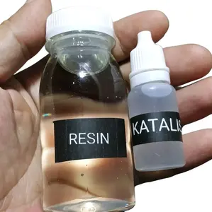 Resin bening ukuran 100 - 250 grm dan katalis / pengeras resin