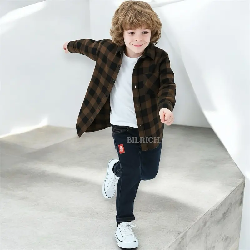 Atasan Kemeja Anak Katun Flanel Import Kualitas Premium Super Mewah Fashion Desain Menarik Cocok Untuk Aktivitas Luar Ruangan Bahan Hangat Dan Nyaman 2