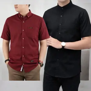 kemeja pendek remaja pria buy 1 get 1