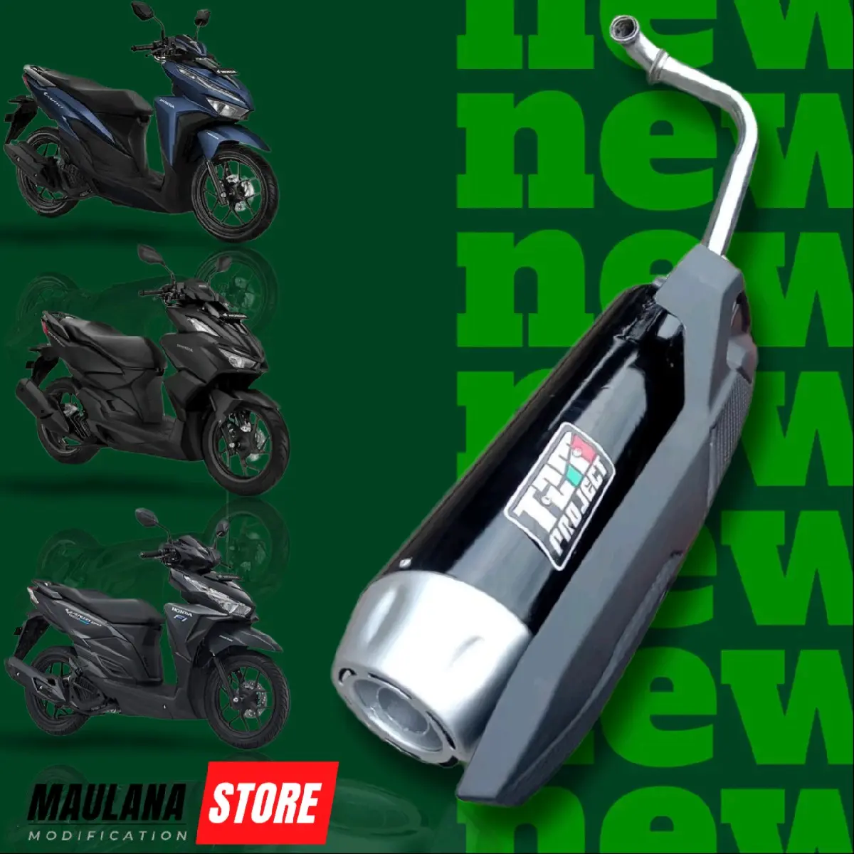 knalpot copy TZM PROJECT all matic HONDA VARIO SCOOPY BEAT  Motorcycle Motor