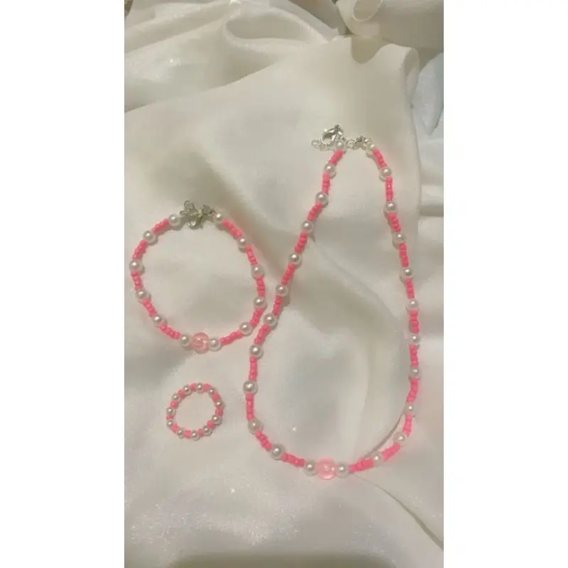 1 set_kalung_gelang_cincin_beads_korea