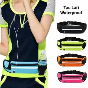 Tas Pinggang Lari Waterproof Anti Air dengan 1 Kantung / Running Belt