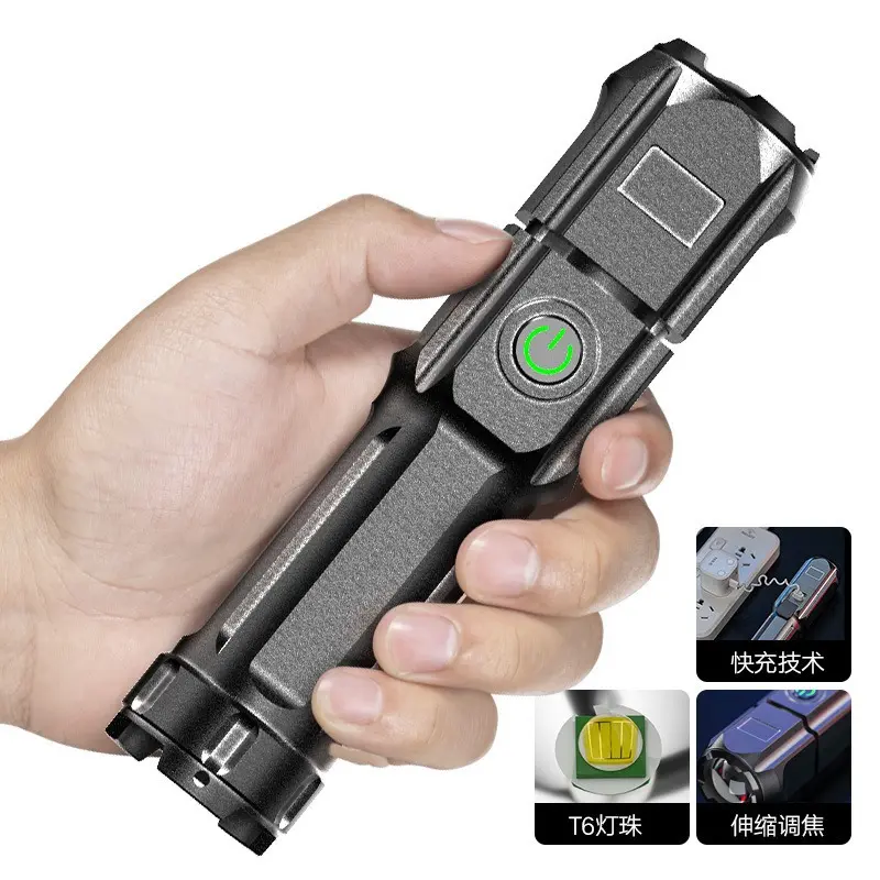 Flashlight Ultra Bright 1000+ Lumens, IPX6 Water Resistant, High-Brightness T6 Wick Light, Rugged Metal Flash Light for Outdoors, Emergency Power Outage