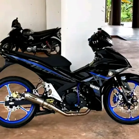striping sticker standar ORI Yamaha mx king 150 biru silver 2